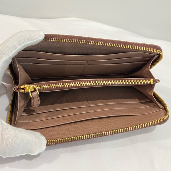 PRADA Saffiano Leather Zippy Wallet - Picture 6 of 14